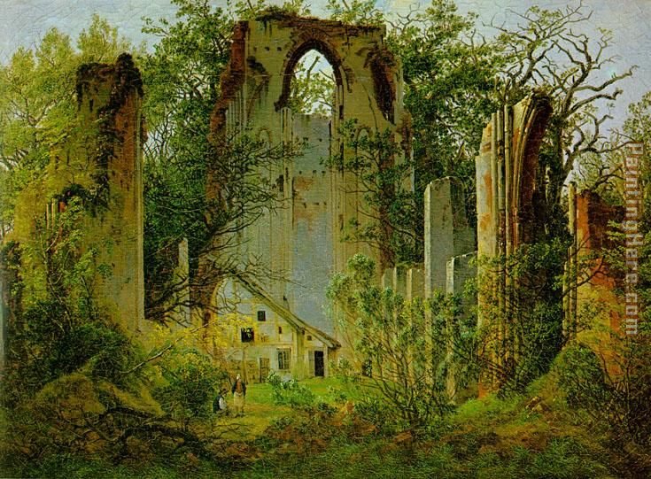 Eldena Ruin painting - Caspar David Friedrich Eldena Ruin art painting